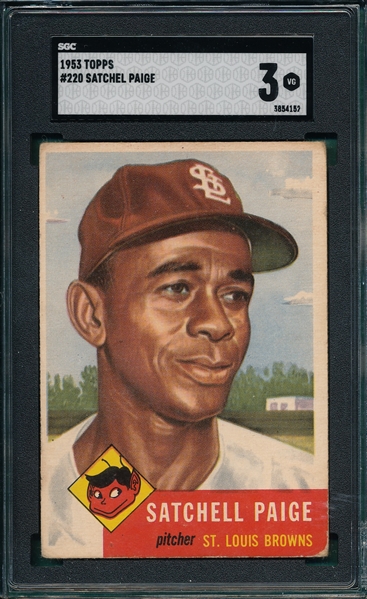 1953 Topps #220 Satchell Paige SGC 3