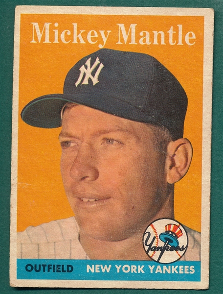 1958 Topps #150 Mickey Mantle (A)