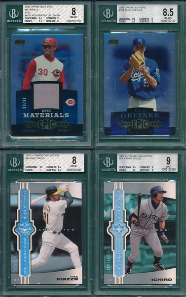 2006 UD Epic & 2007 UD Ultimate, Lot of (4) W/ Griffey Jr. BGS