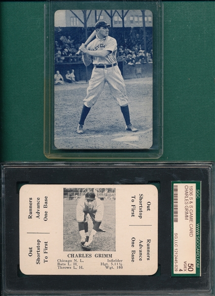 1913 Lajoie Game, Blue, & 1936 S & S Game Grimm SGC, Lot of (2)