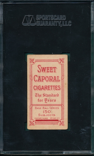 1909-1911 T206 Sheckard, No Glove, Sweet Caporal Cigarettes SGC 50