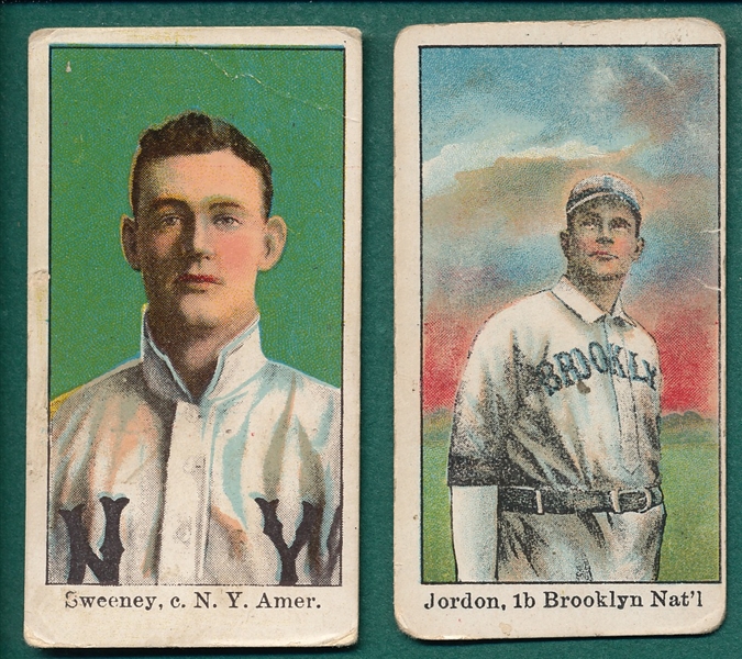 1909-11 E90-1 Jeff Sweeney & Jordan, American Caramel Co., Lot of (2)