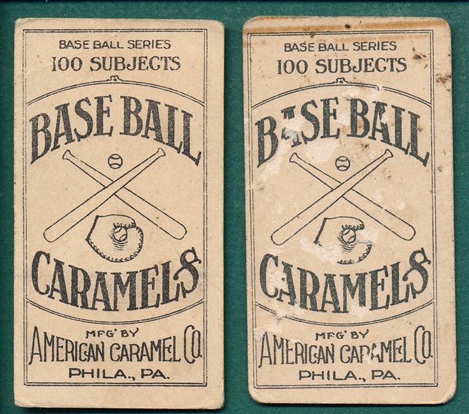 1909-11 E90-1 Jeff Sweeney & Jordan, American Caramel Co., Lot of (2)