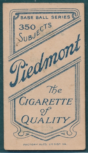 1909-1911 T206 Jennings, Hands Up, Piedmont Cigarettes