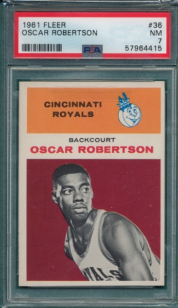 1961 Fleer #36 Oscar Robertson PSA 7 *Rookie*