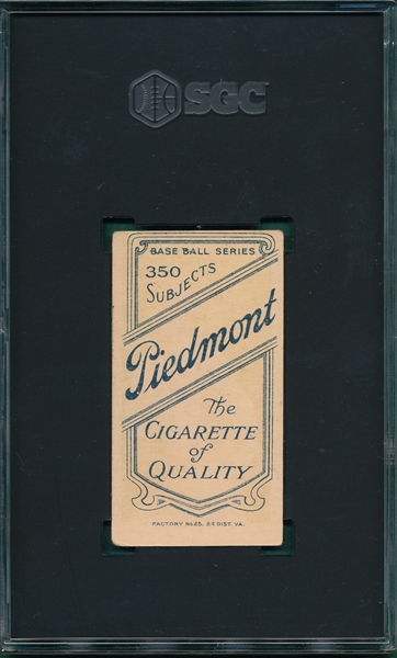 1909-1911 T206 Stanage Piedmont Cigarettes SGC 2.5
