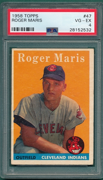1958 Topps #47 Roger Maris PSA 4 *Rookie*
