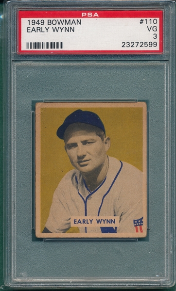 1949 Bowman #110 Early Wynn PSA 3 *Rookie*