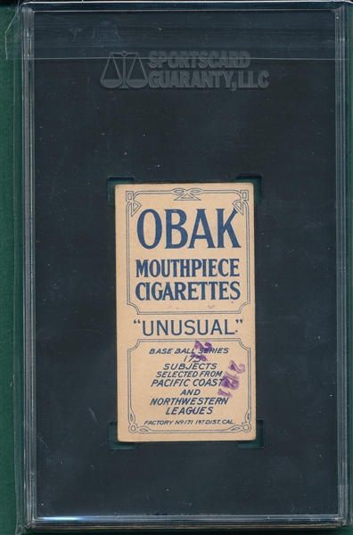 1910 T212-2 Mohler Obak Cigarettes SGC 1.5 *Stamped*