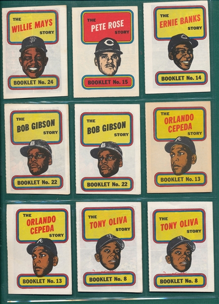 1970 Topps Booklets Lot of (49) W/ (2) Mays