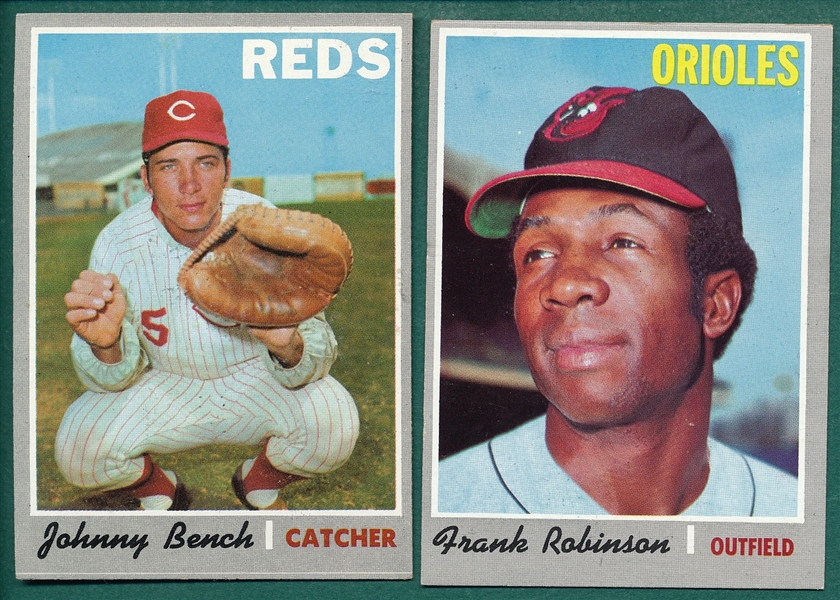 1970 Topps #700 Frank Robinson & #660 Bench, Lot of (2) *Hi #*