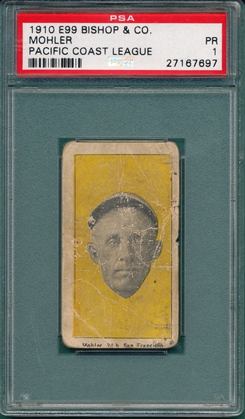 1910 E99 Mohler, Bishop & Co. PSA 1