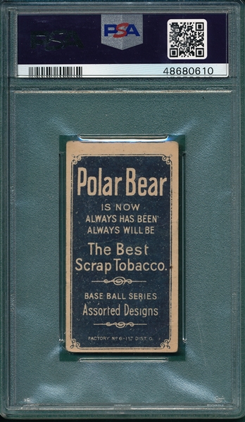1909-1911 T206 Chance, Yellow Portrait, Polar Bear, PSA 2 (MC) *Double Name*