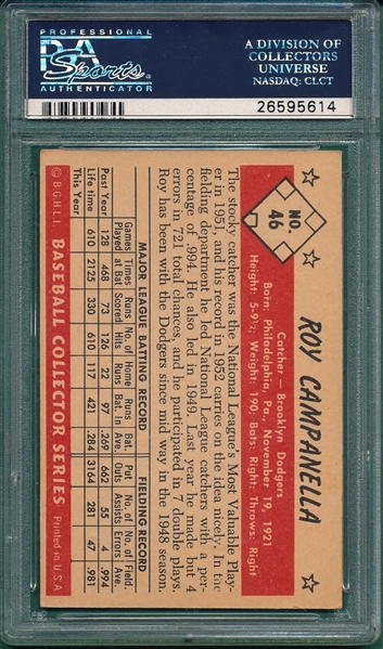 1953 Bowman Color #46 Roy Campanella PSA 5.5