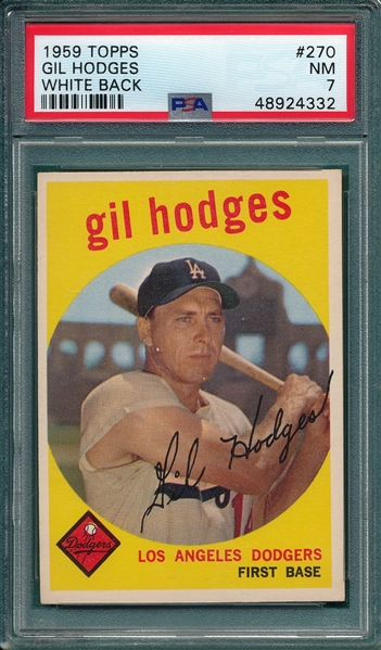 1959 Topps #270 Gil Hodges PSA 7