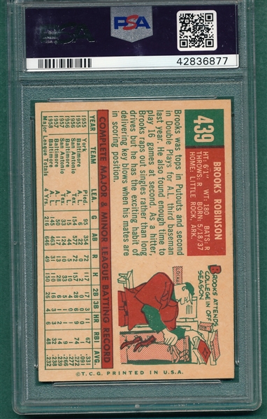 1959 Topps #439 Brooks Robinson PSA 7.5