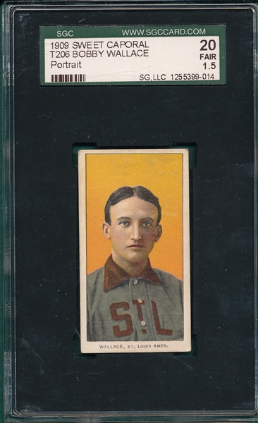 1909-1911 T206 Wallace, Portrait, Sweet Caporal Cigarettes SGC 20