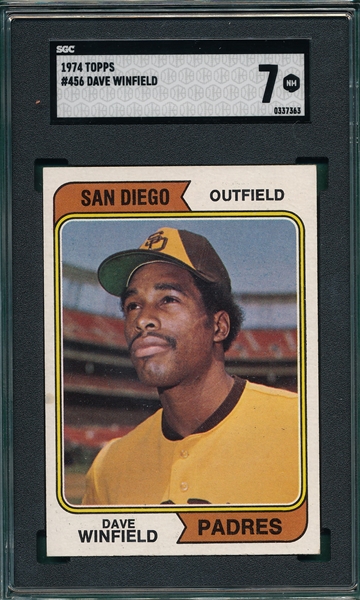 1974 Topps #456 Dave Winfield SGC 7 *Rookie*