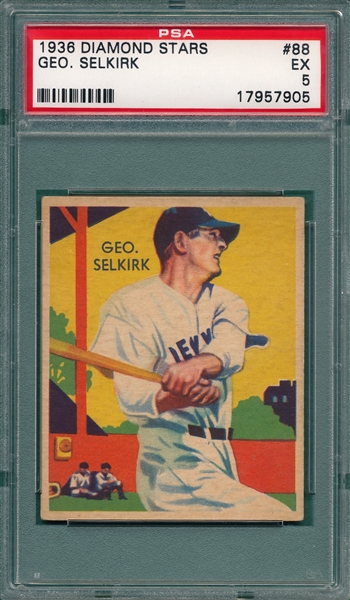 1934-36 Diamond Stars #88 George Selkirk PSA 5