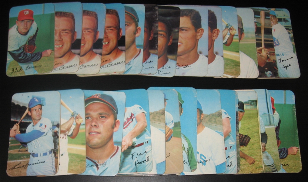 1970 Topps Supers Lot of (37) W/ Aaron, Mays & Clamente