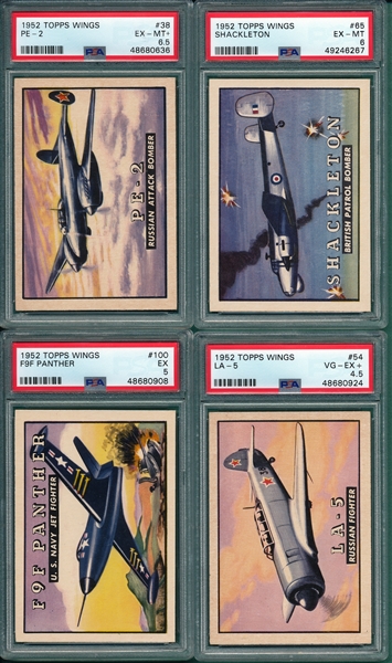 1952 Topps & F277, Lot of (12) Airplanes PSA