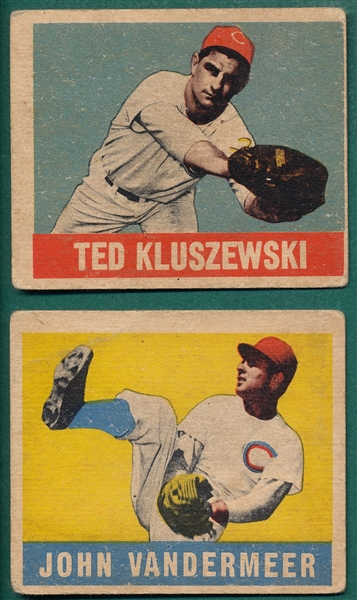 1948 Leaf #38 Kluszewski, Rookie, & #53 Vandermeer, Lot of (2)