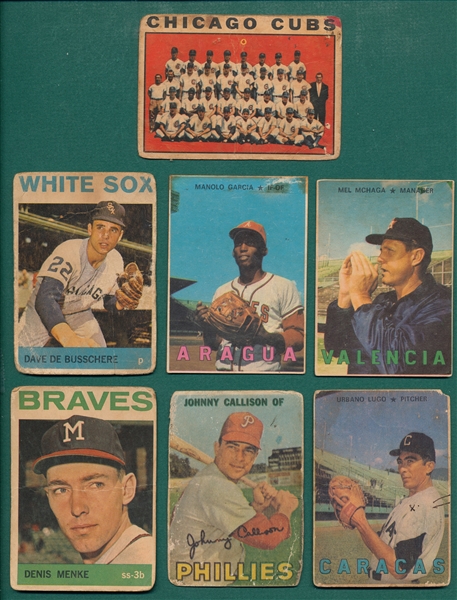 1962-68 Venezuelan Topps Lot of (17) W/ Ted Simmons