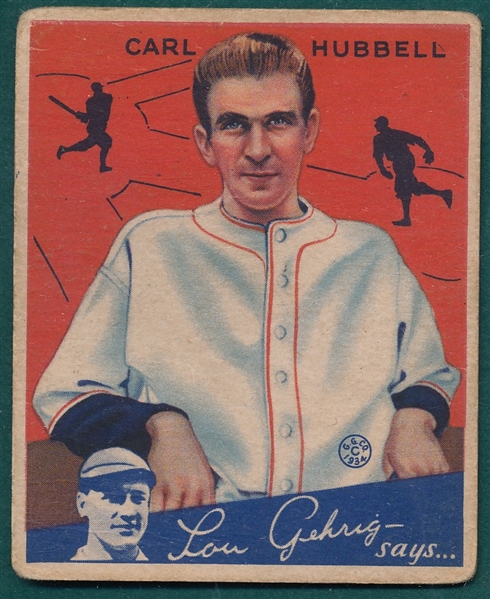 1934 Goudey #12 Carl Hubbell