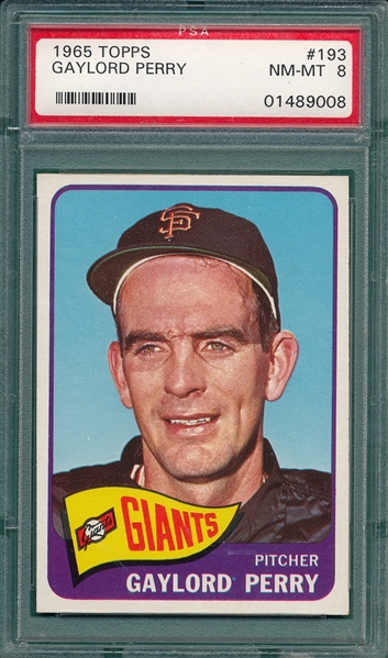 1965 Topps #193 Gaylord Perry PSA 8 