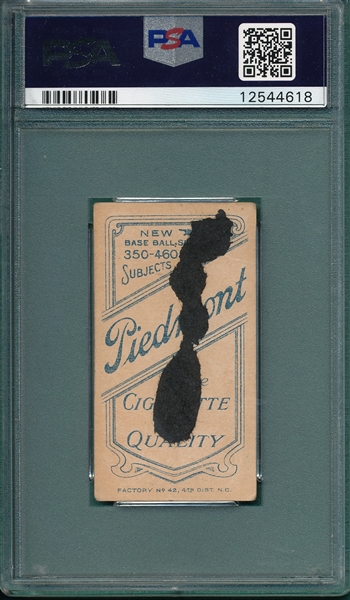 1909-1911 T206 McQuillan, Bat, Piedmont Cigarettes, PSA 1 *Factory 42*