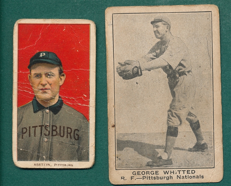 1909-1991 T206 Abstein & 1921 E121 Whitted, Lot of (2)