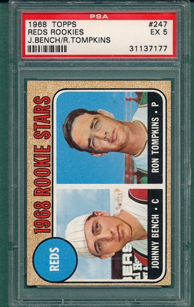 1968 Topps #247 Johnny Bench PSA 5 *Rookie*