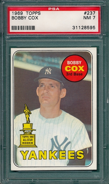 1969 Topps #237 Bobby Cox PSA 7