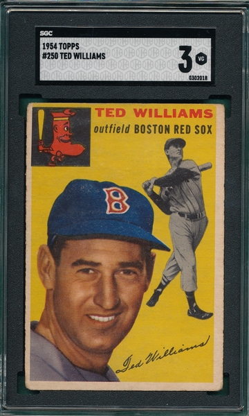 1954 Topps #250 Ted Williams SGC 3