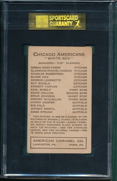 1922 E120-240 McClellan American Caramel Co. SGC 50