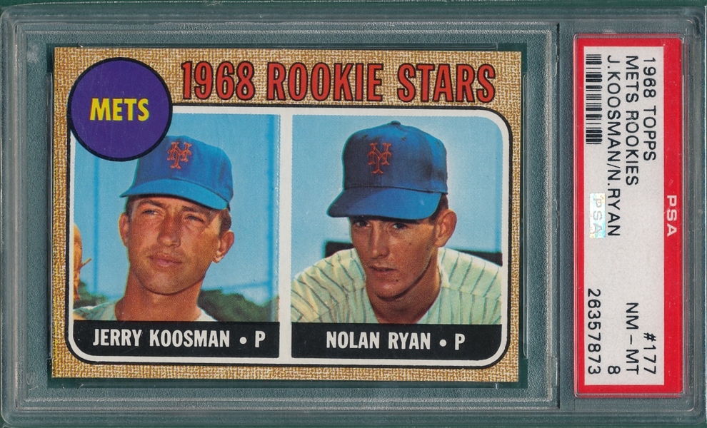 1968 Topps #177 Nolan Ryan PSA 8 *Rookie*