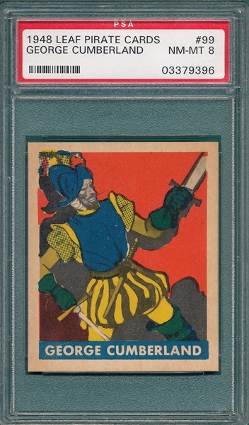 1948 Leaf Pirates #99 George Cumberland PSA 8