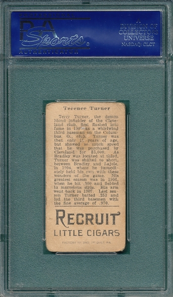 1912 T207 Turner Recruit Little Cigars PSA 1