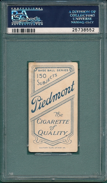 1909-1911 T206 Brenahan, Portrait, Piedmont Cigarettes PSA 4.5