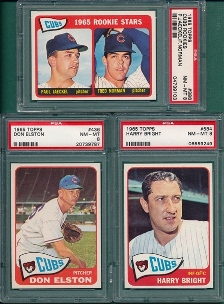1965 Topps Lot of (5) W/ #584 Bright PSA 8 