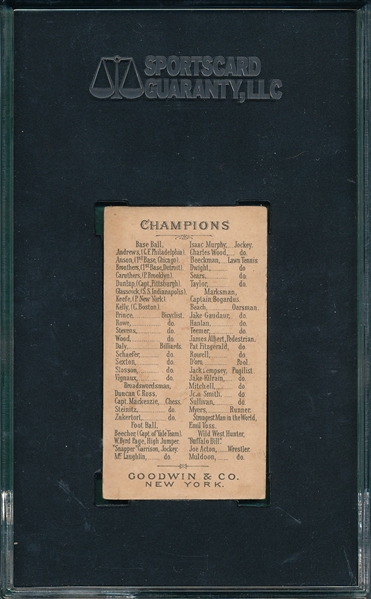 1888 N162 Albert Goodwin Champions SGC 60