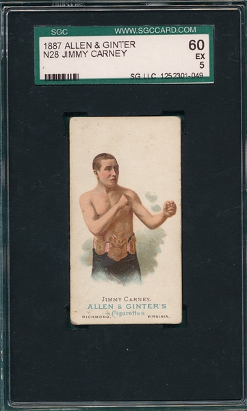 1887 N28 Carney Allen & Ginter Cigarettes SGC 60
