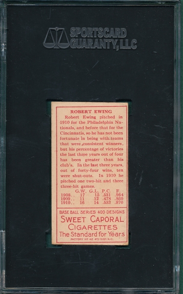 1911 T205 Ewing Sweet Caporal Cigarettes SGC 60 