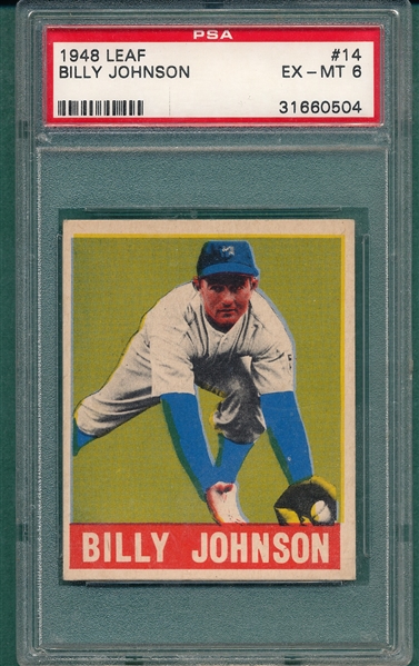 1948 Leaf #14 Billy Johnson PSA 6