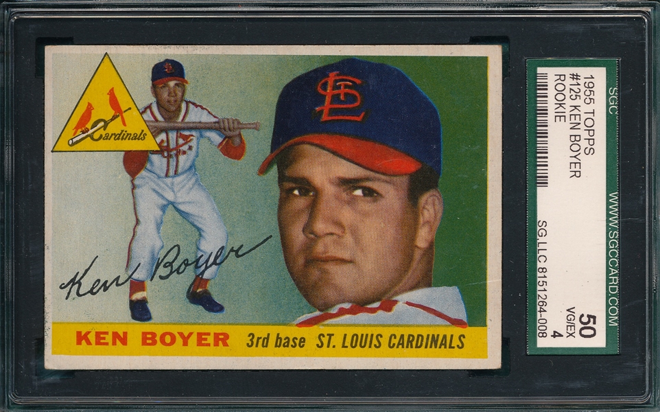 1955 Topps #125 Ken Boyer SGC 50 *Rookie*
