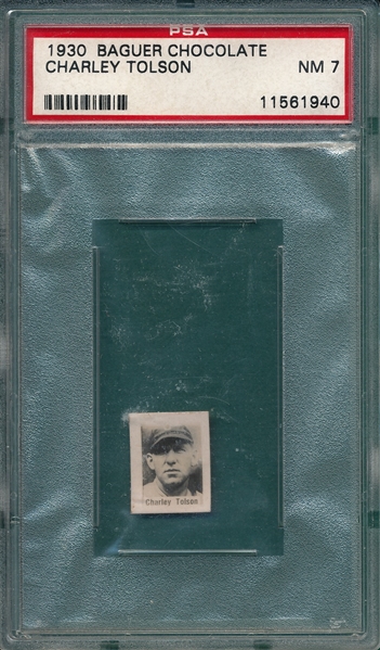 1930 Baguer Chocolate Charley Tolson PSA 7
