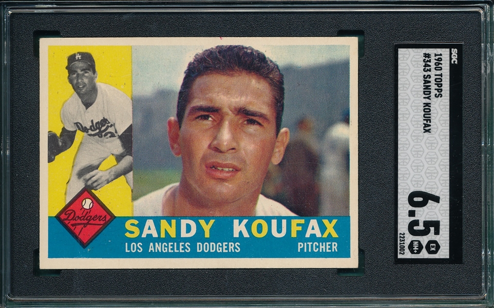 1960 Topps #343 Sandy Koufax SGC 6.5
