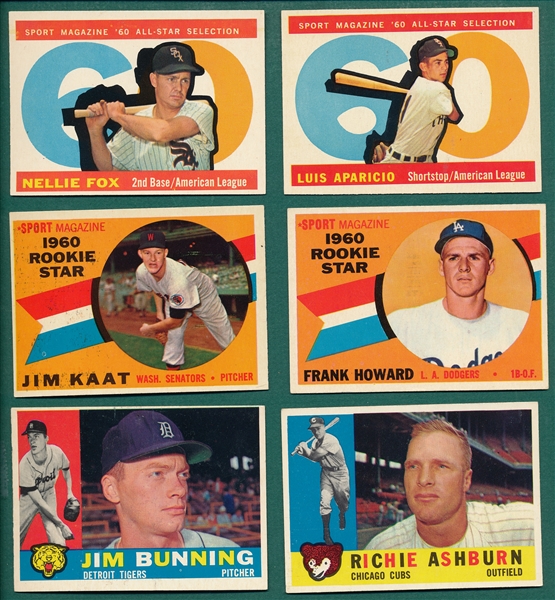 1960 Topps Baseball Partial Set (545/572) W/ Bob Gibson
