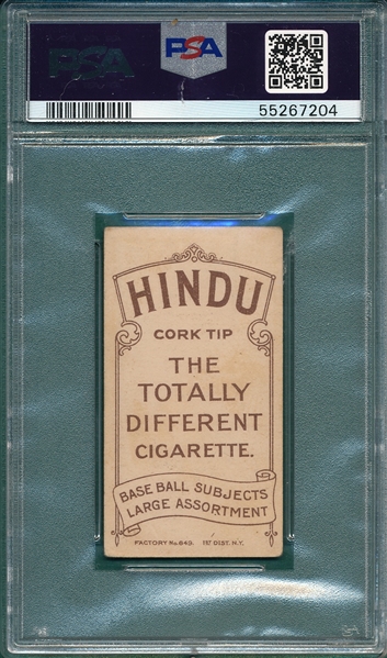 1909-1911 T206 Manning, Batting, Hindu Cigarettes PSA 3