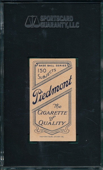 1909-1911 T206 Joss, Portrait, Piedmont Cigarettes SGC 60